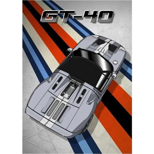 Wall Art Home Decor Hd Print Ford GT 40 Hours of Le Mans Modular Picture Posters Canvas Painting For Bedroom Artwork No Frame