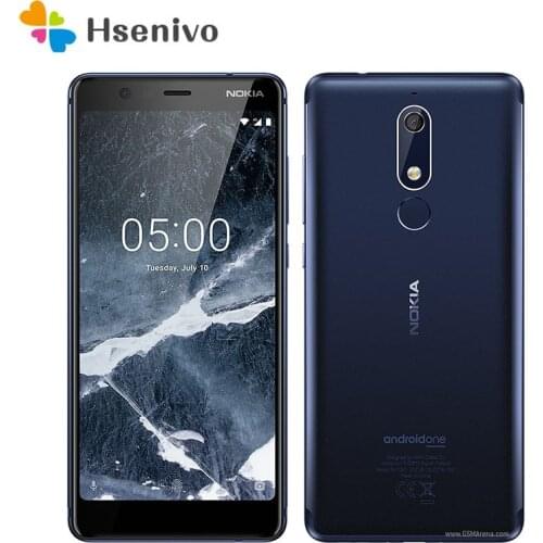 Nokia 5.1 efurbished-Original Unlocked Octa-core 5.5Inches 2GB RAM 16GB ROM LTE 4G Dual SIM 16MP Camera 1080P Fingerprint