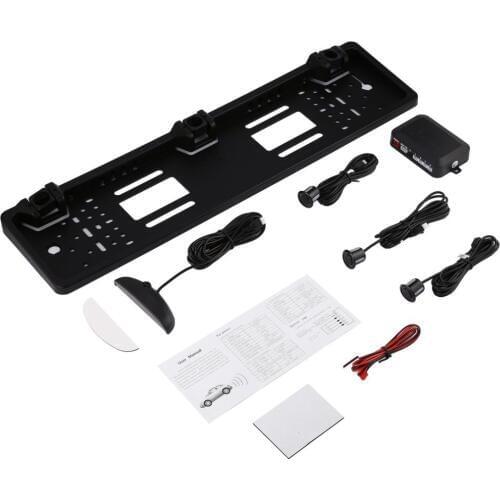 New Car Parking Sensor System with 3 Ultrasonic Sensor Reversing Radar Parking Senor with Camera For Car Parktronic On EU Frame