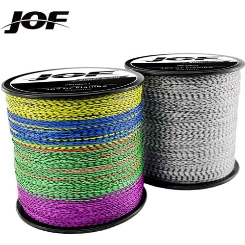 JOF 300M 4 Strands Braided Fishing Lines Multifilament PE Spotted Invisible 10 12 18 28 35 40 50 60 80LB Diameter 0.11-0.50mm