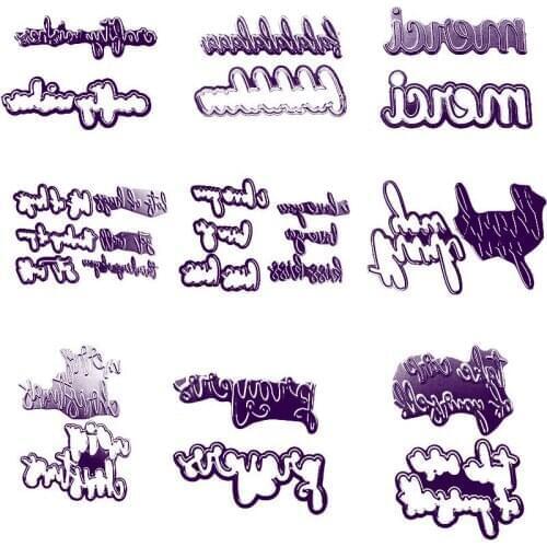 Cutting Dies Words I Love You Take Care Of Yourself Prayers Thank You Hot Foil Plate For DIY Scrapbooking Embossing Cards Crafts