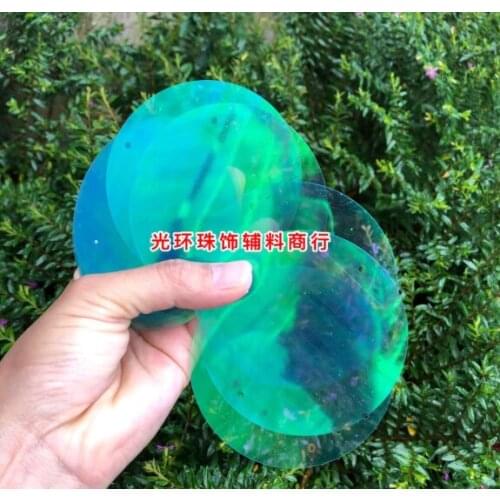 77MM Sewing supplies Circular color blue sequins, double hole sequins, handmade materials, sequins for wedding shopping malls