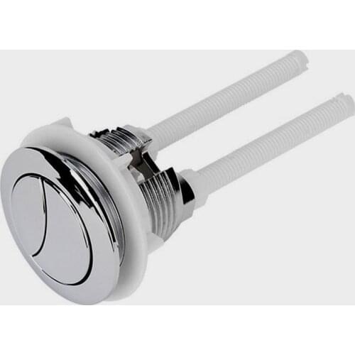 38/48/58mm Dual Push Button Flush Toilet Water Tank Double Crescent Shape 2 Rods Bathroom Toilet Flush Wwitch Button Replacement