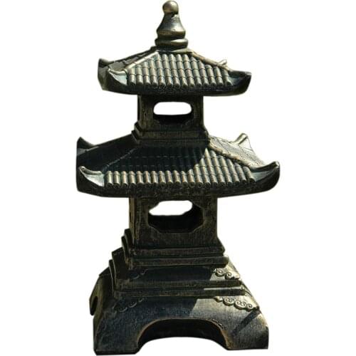 Handmade Garden Landscape Lamp Garden Antique Stone Lamp Temple Four Corners Stone Lantern Garden Stone Tower Floor Ornaments