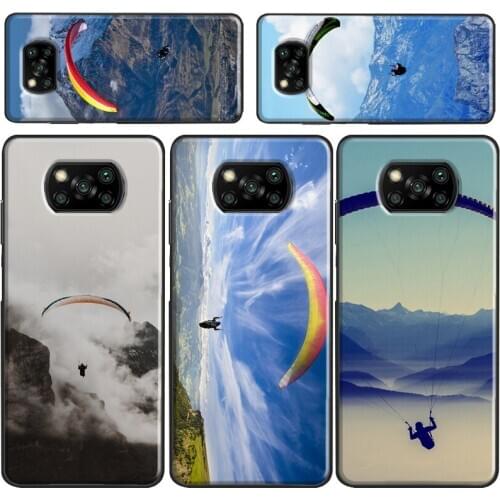 Paragliding Sport Paraglider Case For Xiaomi Poco X3 F2 Pro Case For Redmi Note 9 8 Pro 7 A 8T 9S 9C Mi Note 10 Lite