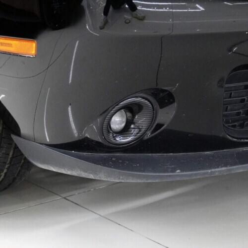 Car Styling 2PCS ABS Carbon Fiber Front Fog Light Lamp Cover Trim for Dodge Challenger 2015 2016 2017 2018 2019