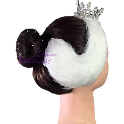 White Swan lake Ballet feather headwear Black Swan tiaras dancer performance Ballet Dance headwear