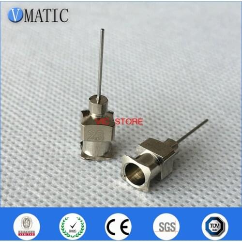 High Quality 1/2 Inch Tip Length 23G All Metal Tips Blunt Stainless Steel 12Pcs Glue Dispensing Needles Syringe Needle Tips