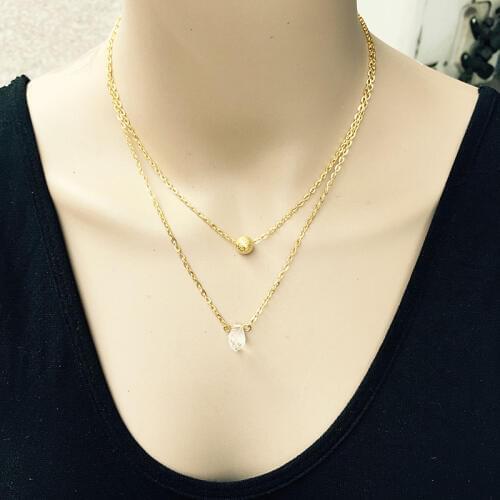 Maxi Bohemian Transparent crystal Beads Drop Vintage Choker Collares Necklaces & Pendants Collier Necklace Women kolye