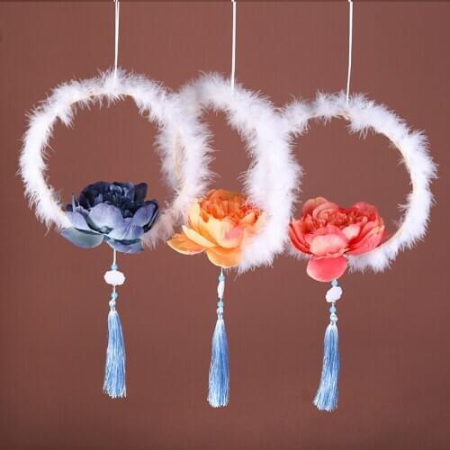 1pcs Ancient Style Flower Lamp for Hanfu Decor Accessories Portable Cosplay Prop Collection Women Girl Halloween Gift