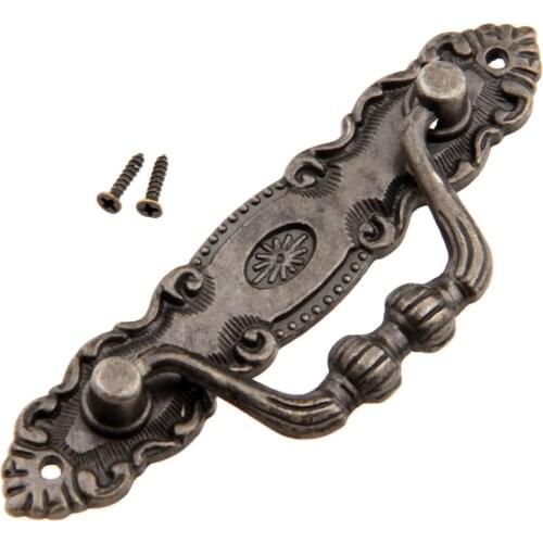 1Pc Vintage Antique Bronze Cabinet Knobs Handles Dresser Drawer Knobs Pull Handles for Wood Case Box Cabinet Handle Pulls