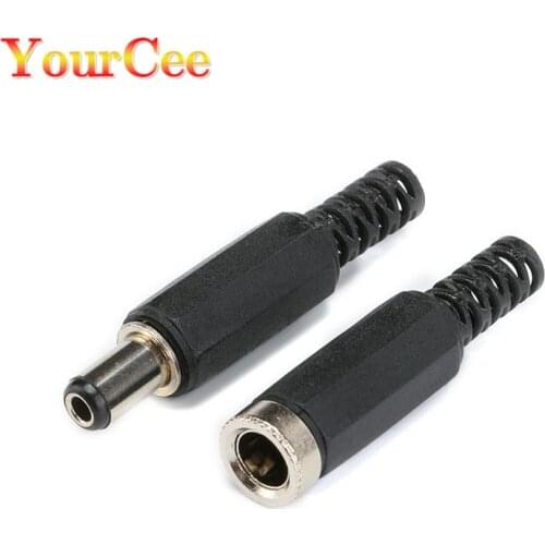 10pcs 5.5X2.5mm DC Power Female Jack Plugs Connector Socket Plug Male Connetors Kit DIY Adapter Connector 5.5-2.5mm New