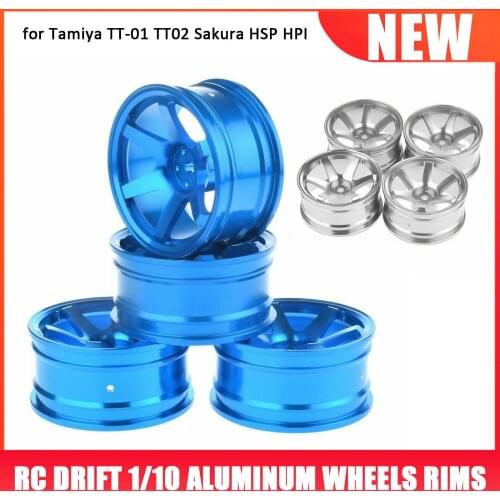Aluminum RC Drift 1/10 Wheels rims for Tamiya TT-01 TT02 Sakura HSP HPI rc car parts accessories