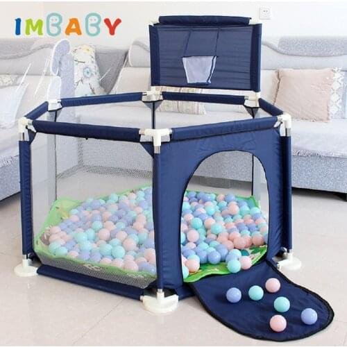 IMBABY Pool Balls Playpen for Children Infant Playground Fence Toddler Solid Color Safety Guardrail Indoor Park Toy Without Ball
