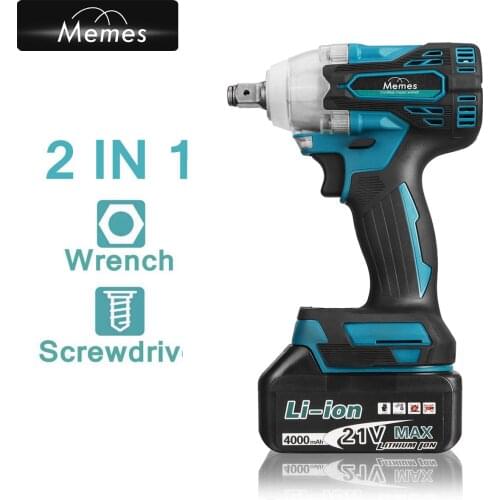 Brushless Electric Impact Wrench Rechargeable 1/2 inch 400N.M Torque Wrench Socket Cordless Power Tools For Makita 18V Battery