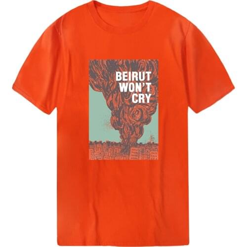Beirut Won't Cry Summer Mens T Shirts Hip Hop O-Neck 2020 Tshirts Funny Clothing Tees Tops Male Punk Style Outdoor Dadera Hombre