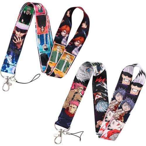 Jujutsu Kaisen Keychain Lanyard Neck Strap for Key ID Card Straps Badge Holder DIY Hanging Rope Neckband Accessories