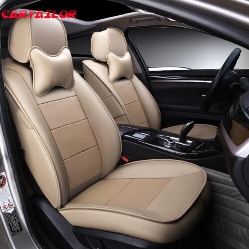 CARTAILOR Cowhide & Artificial Leather Automobiles Seat Covers for 2020 Benz GLE350 GLE450 Car Seat Cover Protector Accessories