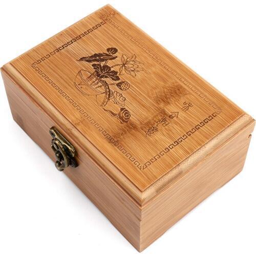 Customized bamboo wooden casket Vintage Jewelry Storage Box Bamboo Organizer Case Boxes Jewelry Box Household Storage Gift Box