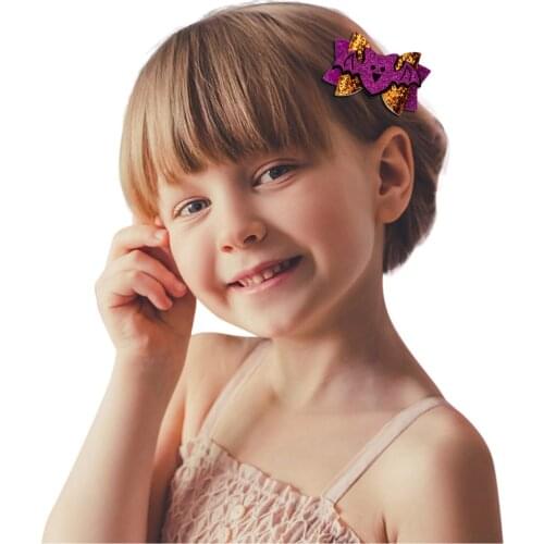 Baby Kids Halloween Headwear Cartoon Party Decoration Hair Clips Accessory Pumpkin Bowknot Hair Accessories Girls Headwear