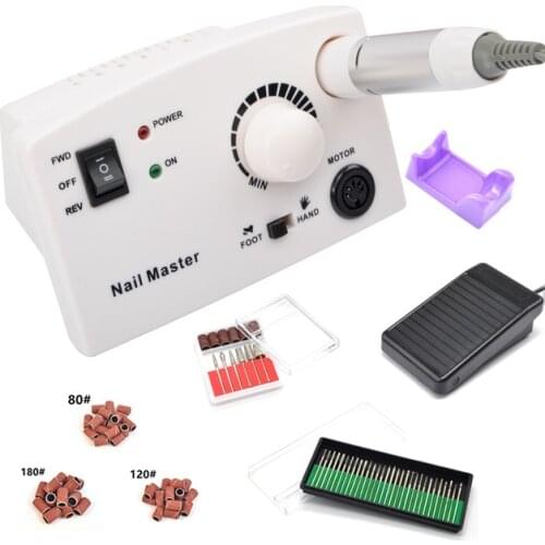 Professional Electric Nail File Pedicure Machine 35000RPM Acrylic Nail Drill Milling Cutter For Manicure Nail Salon Products