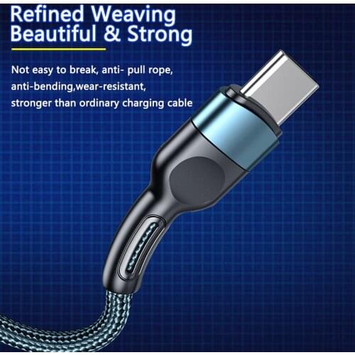 USB Type C Cable For Samsung Xiaomi Mi 5A Fast Charging USB-C Cable Mobile Phone Charger USBC Type-C Data Wire Cord 2m