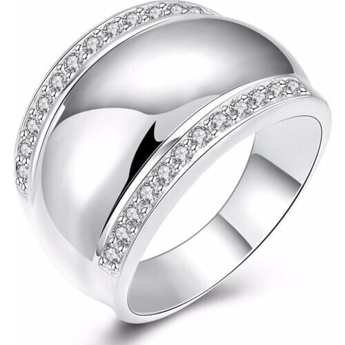 JEEXI Punk Style 925 Sterling Silver Rings For Women Man Invisible Setting 3A+ Zircons Crystal Wedding Engagement Ring Jewelry