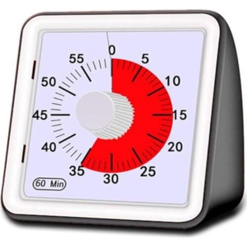 Creative Kitchen Timers 60 Minutes Silent Visual Analog Student Classroom Kitchen Timer Countdown Cooking Management Gadgets New