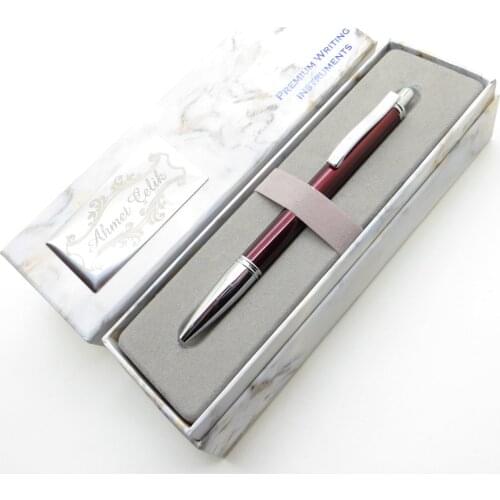 Wings Marble T542 Red Chrome Ballpoint Pen | İsme Special Pen | Gift Pen