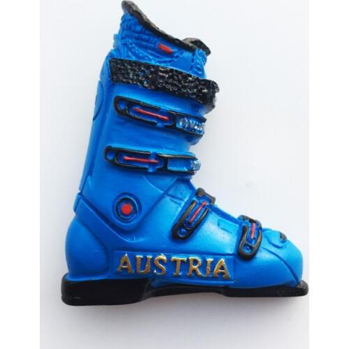 Fridge magnet Austria ski sport skating Ski boots blue shose souvenir travel touri resion gift decoration magnetic sticker paste