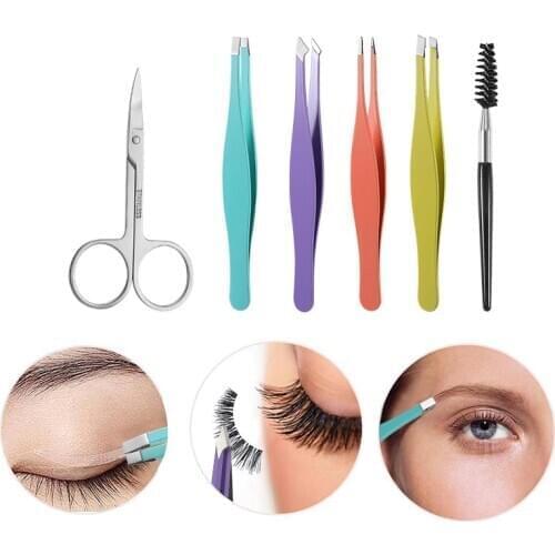 Makeup Professional Eyelash Tweezers 3D Volume Eyelash Extension Tweezer Fan Lash Eyebrow Tweezers Excellent Closure TSLM2