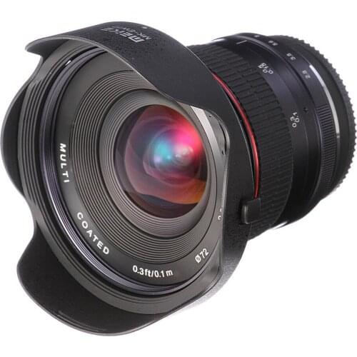 MEKE 12mm F2.8 Ultra Wide Angle Fixed camera Lens with Removeable Hood for Canon EOS NEX FX M43 mount Lens Camera
