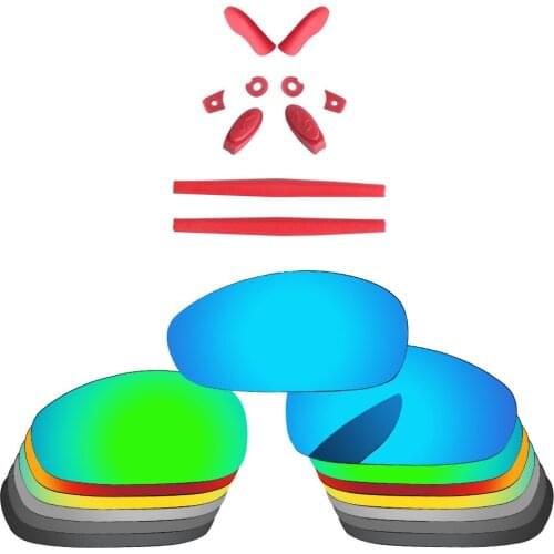 PapaViva Polarized Replacement Lenses and Red Rubber Kit for Authentic Juliet Sunglasses Frame - Multiple Options