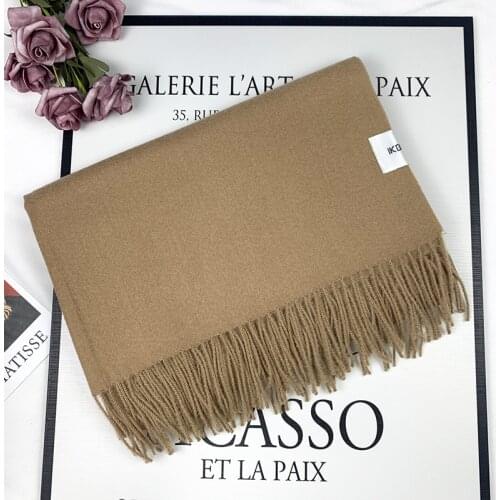 New Cashmere Like Scarf Womens Shawl Students' Thickened Tassel Camel Color Scarf In Autumn and Winter 200*70cm Scarf Women