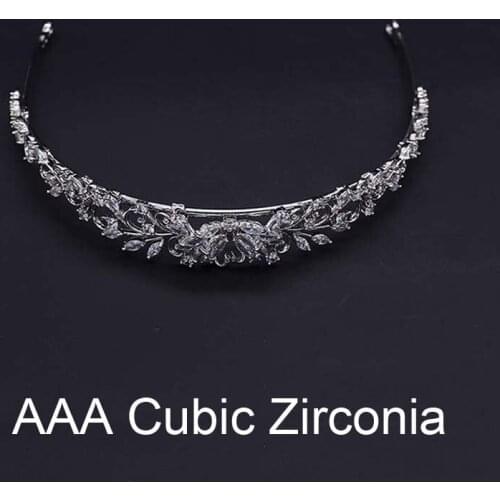 High Quality Fashion Luxury Sparkling AAA Cubic Zirconia Tiaras And Crowns For Women Bride Party Wedding Accessories