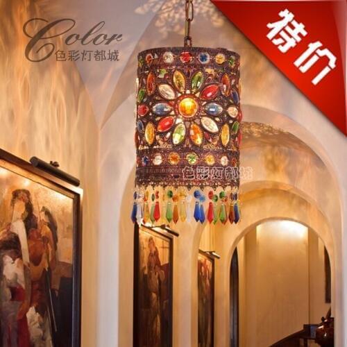 Turkey ethnic customs handmade Mosaic lamp romantic Hotel cafe restaurant bar Pendant light living-room balcony stairs