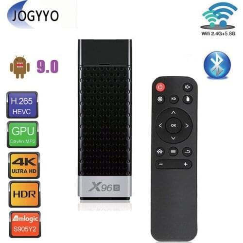 X96s Smart TV Box Android 9.0 TV Stick 4GB RAM DDR3 Mini TV Dongle Amlogic S905Y2 2.4G&5G Wifi BT4.2 60fps 4K TVBOX Media Player