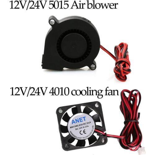 Universal 3D Printer parts Anet A6 A8 DC12/24v radial 5015 Air blower+4010 Ultra-quiet cooling Fan Circuit board for RepRap I3