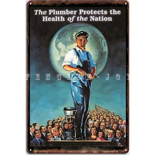 Vintage American Plumber Pride Metal Sign Wall Mural Pub Garage Create Wall Decor Tin Sign Posters