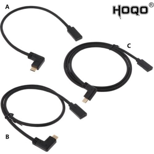 High Speed Gold Plated USB3.1 90 Degree Elbow Type C Male to Micro USB Female Extension Cable Charging Data Line Adapter Convert