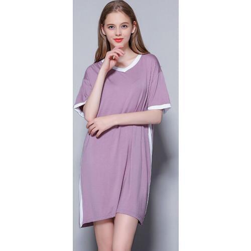 Leisure Nightgown Women Casual Soft Sleepwear Night Dress Female Short Sleeve Nightdress Ladies Homewear Girl Nighties Nightwear