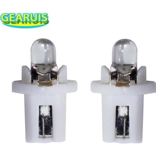 100Pcs T5 B8.5 B8.5D 1 LED F3 Car Gauge LED Warning Wedge Dashboard Dash Interior Car Light Bulb Side Light Bulb Green blue 12V