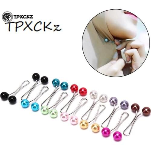 12pcs/lot Drop Pearls Muslim Women Shawl Scarf Lady Scarves Hijab Clips Pearl Brooch Pins Pin