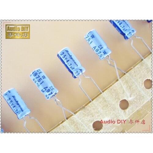 20PCS/100PCS old models sky blue TWSS series 4.7uF 25V 25V4.7UF electrolytic capacitor