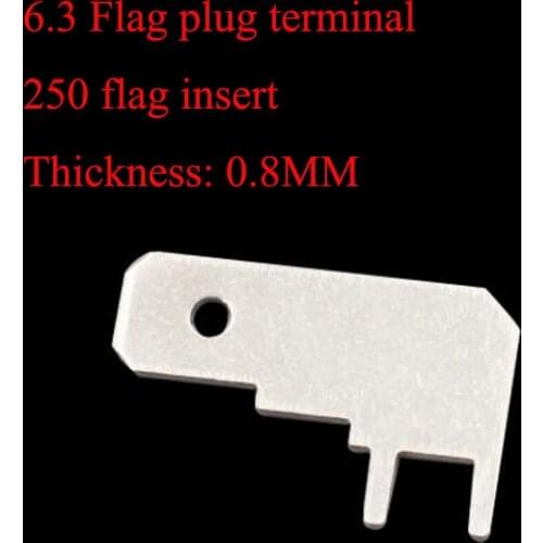 2000PCS 6.3 Flag insert 250PCB board insert circuit Solderable insert environmental protection 250 flag insert Thickness 0.8MM