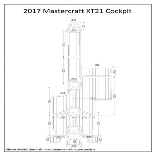 2017 Mastercraft XT21 Cockpit Pad Boat EVA Teak Decking 1/4" 6mm