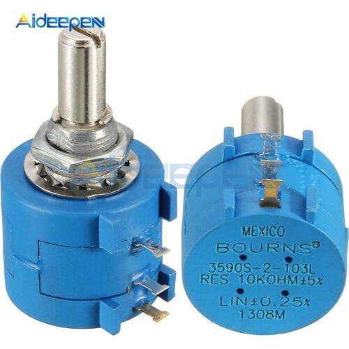 3590S-2-103L 3590S 10K ohm Precision Multiturn Potentiometer 10 Ring Adjustable Resistor