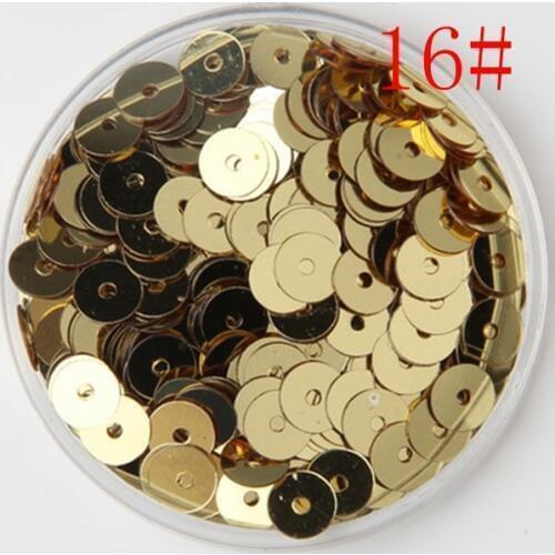 6mm 5000pcs/lot 16# Flat Round Spangle Sequins Flat Sew P0illettes For costume accessorys Decorative Accessories