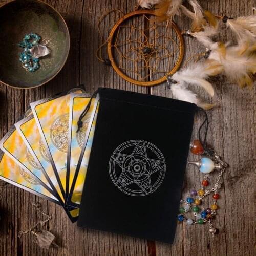 Velvet Pentagram Tarot Card Storage Bag Toy Jewelry Mini Drawstring Package Board Game Jewelry Drawstring Bag 2021 New
