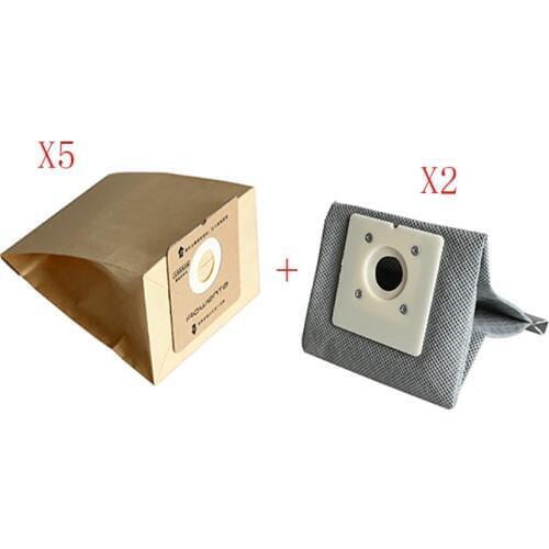 Paper bag & Good Cleaner washable cloth dust Bags cleaning bags for Rowenta ZR0007 RO1121 RO1122 RO1124 RO1132 RO1136 RO1321 etc